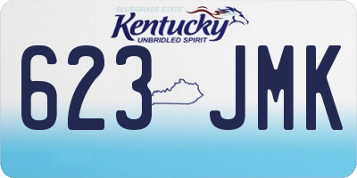 KY license plate 623JMK