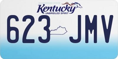 KY license plate 623JMV