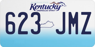 KY license plate 623JMZ