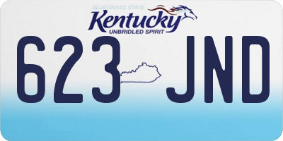 KY license plate 623JND