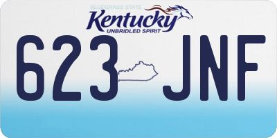 KY license plate 623JNF