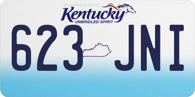 KY license plate 623JNI