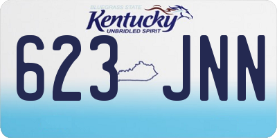 KY license plate 623JNN