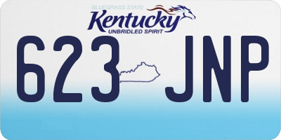 KY license plate 623JNP