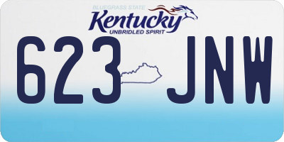 KY license plate 623JNW