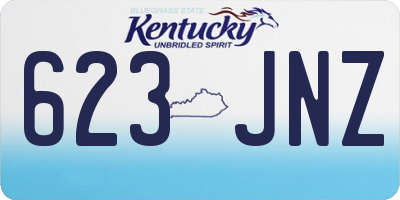 KY license plate 623JNZ