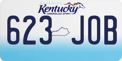 KY license plate 623JOB