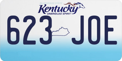 KY license plate 623JOE