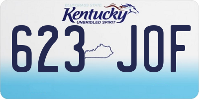 KY license plate 623JOF