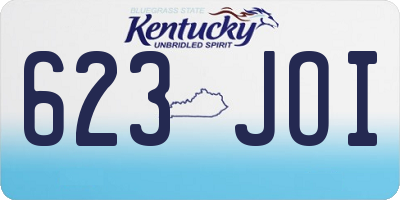 KY license plate 623JOI
