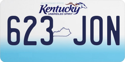 KY license plate 623JON