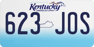 KY license plate 623JOS