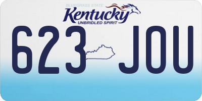 KY license plate 623JOU