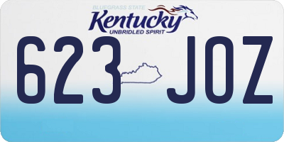 KY license plate 623JOZ