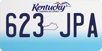 KY license plate 623JPA