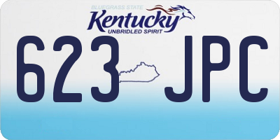 KY license plate 623JPC
