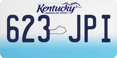 KY license plate 623JPI