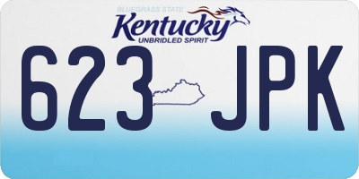 KY license plate 623JPK