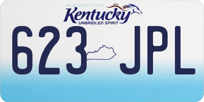 KY license plate 623JPL