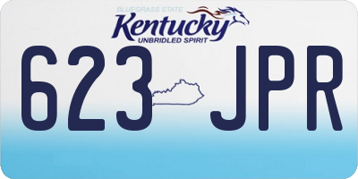 KY license plate 623JPR