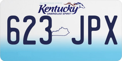 KY license plate 623JPX