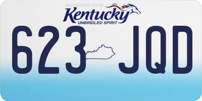 KY license plate 623JQD