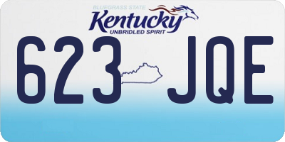 KY license plate 623JQE
