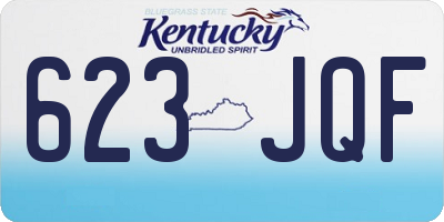 KY license plate 623JQF