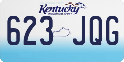 KY license plate 623JQG