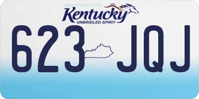 KY license plate 623JQJ