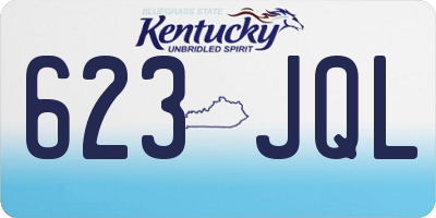 KY license plate 623JQL