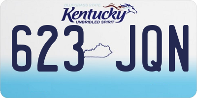 KY license plate 623JQN