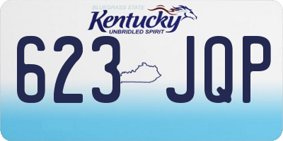 KY license plate 623JQP