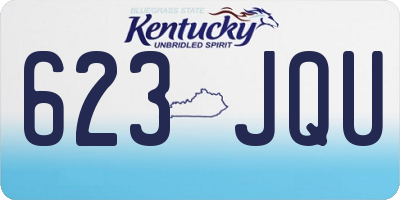 KY license plate 623JQU