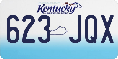 KY license plate 623JQX