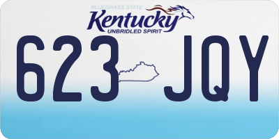 KY license plate 623JQY
