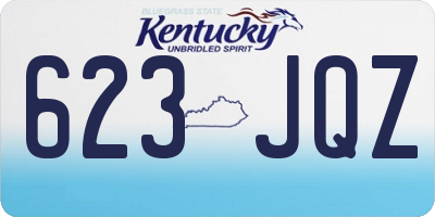 KY license plate 623JQZ