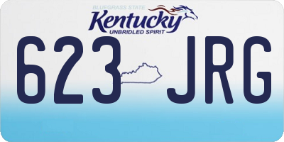 KY license plate 623JRG