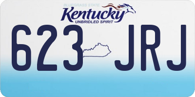 KY license plate 623JRJ