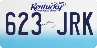 KY license plate 623JRK