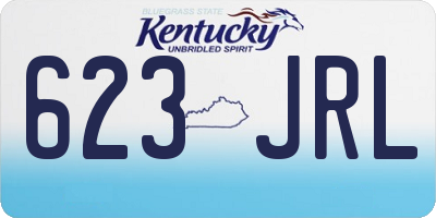 KY license plate 623JRL