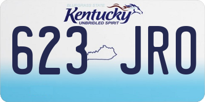 KY license plate 623JRO