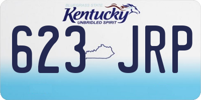 KY license plate 623JRP