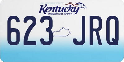 KY license plate 623JRQ