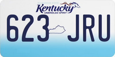 KY license plate 623JRU