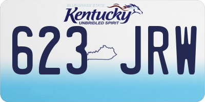 KY license plate 623JRW