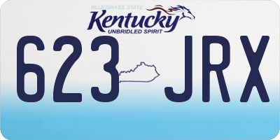 KY license plate 623JRX