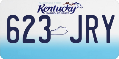 KY license plate 623JRY