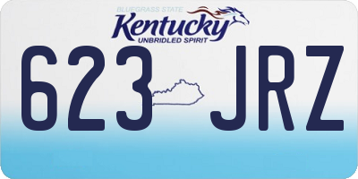 KY license plate 623JRZ