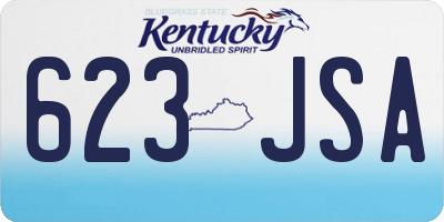 KY license plate 623JSA
